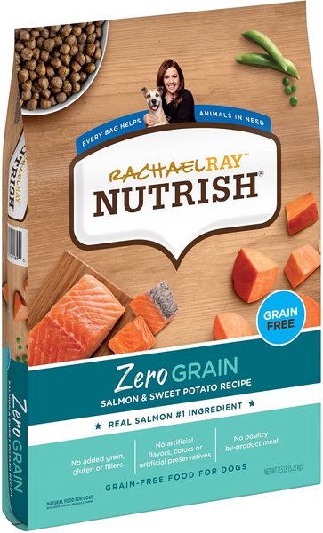 Rachael Ray Nutrish Zero Grain Natural Salmon & Sweet Potato Recipe Grain-Free Dry Dog Food, 11.5-lb bag slide 1 of 7