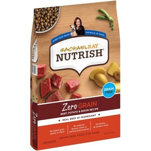Rachael Ray Nutrish Zero Grain Natural Beef, Potato & Bison Recipe Grain-Free Dry Dog Food, 11.5-lb bag