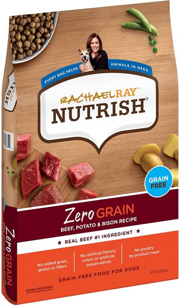 Rachael Ray Nutrish Zero Grain Natural Beef, Potato & Bison Recipe Grain-Free Dry Dog Food, 23-lb bag slide 1 of 8
