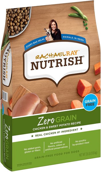 Rachael Ray Nutrish Zero Grain Natural Chicken & Sweet Potato Recipe Grain-Free Dry Dog Food, 26-lb bag slide 1 of 7