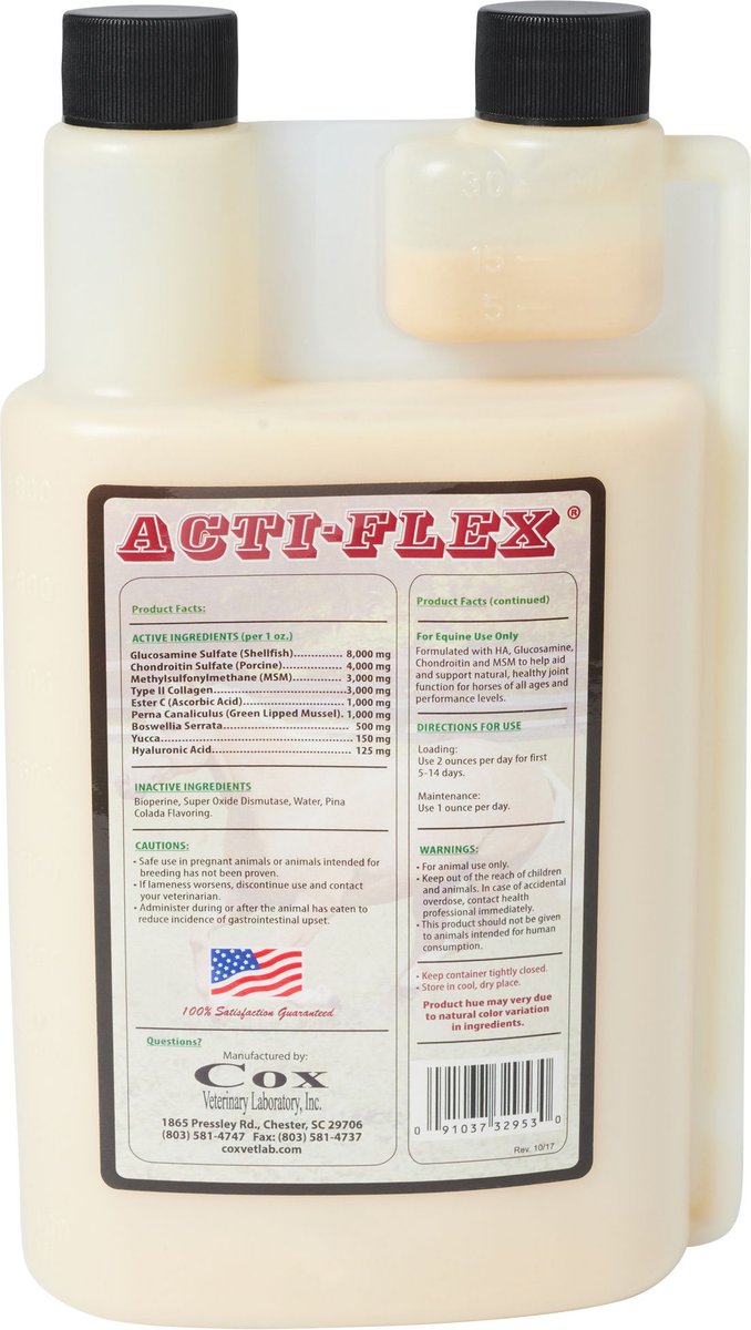 Cox Vet Lab Acti-Flex K-9 Beef Flavored Liquid Joint Supplement for Dogs