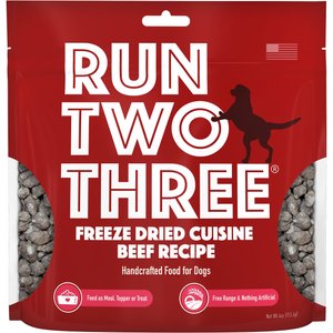 Run Two Three Beef Recipe Freeze-Dried Cuisine Dog Food, 4-oz bag