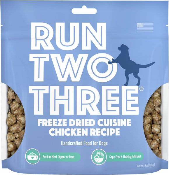 Run Two Three Chicken Recipe Freeze-Dried Cuisine Dog Food, 3.8-oz bag slide 1 of 6