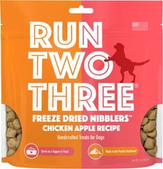Run Two Three Chicken Apple Recipe Freeze-Dried Nibblers Dog Treats, 3.2-oz bag slide 1 of 6