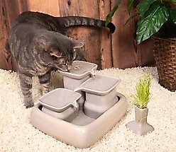 Miaustore Dog & Cat Ceramic Water Fountain, 115-oz, Grey