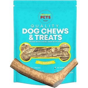 HOTSPOT PETS Whole X-Large Elk 8-9-in Antlers Dog Chew Treats, 2 count