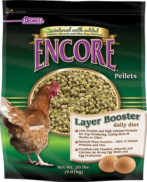 Brown's Encore Layer Booster Daily Diet Chicken Food, 20-lb bag