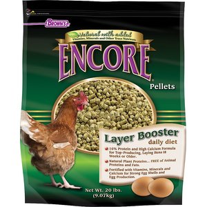 Brown's Encore Layer Booster Daily Diet Chicken Food, 20-lb bag