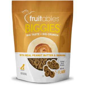 Fruitables Biggies with Real Peanut Butter & Banana Dog Treats, 16-oz bag