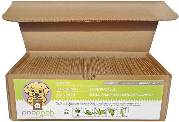 poopooh Biodegradable Dog Waste Bags & Bag Carrier Clip, 56 count slide 1 of 4