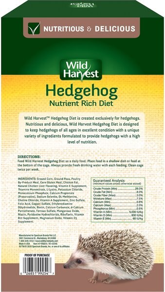 Wild Harvest Nutrient Rich Diet Hedgehog Food, 22-oz bag