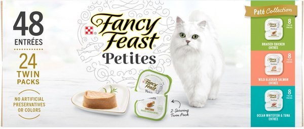 Fancy Feast Gourmet Petites Pate Collection Variety Pack Wet Cat Food, 2.8-oz tray, case of 24 slide 1 of 10