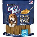 Busy Bone, Long-Lasting Peanut Butter Flavor Small/Medium Dog Treats, 6 count pouch