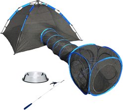 Pet Fit For Life Tent Tunnel Cube Dog & Cat Pen, Black