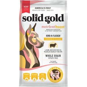 Solid Gold NutrientBoost Hund-N-Flocken Lamb, Brown Rice & Pearled Barley Recipe Adult Dry Dog Food, 4-lb bag