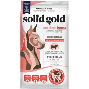 Solid Gold NutrientBoost Hund-N-Flocken Beef, Brown Rice & Pearled Barley Recipe Adult Dry Dog Food, 4-lb bag