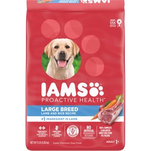 Iams Proactive Health Large Breed with Lamb & Rice Adult Dry Dog Food, 15-lb bag