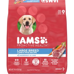 Iams Proactive Health Large Breed with Lamb & Rice Adult Dry Dog Food, 30-lb bag