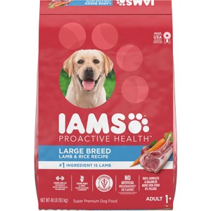 Iams Proactive Health Large Breed with Lamb & Rice Adult Dry Dog Food, 40-lb bag