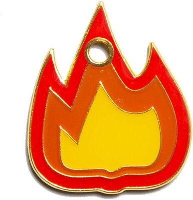 Trill Paws Flame Personalized Dog & Cat ID Tag, slide 1 of 1