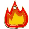 Trill Paws Flame Personalized Dog & Cat ID Tag