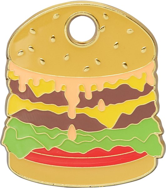 Trill Paws Hamburger Personalized Dog & Cat ID Tag slide 1 of 4