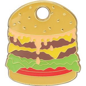 Trill Paws Hamburger Personalized Dog & Cat ID Tag