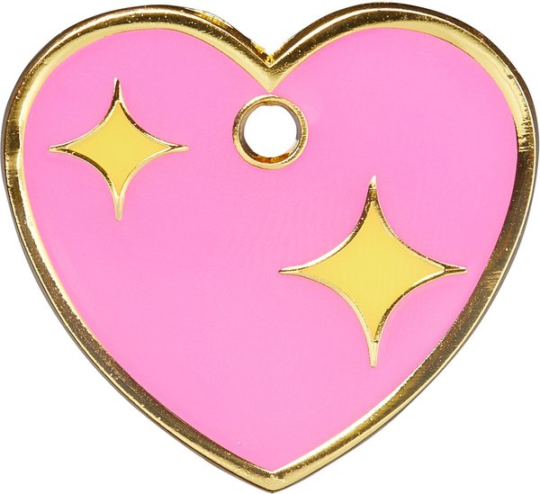 Trill Paws Pink Heart Personalized Dog & Cat ID Tag slide 1 of 3