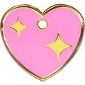 Trill Paws Pink Heart Personalized Dog & Cat ID Tag