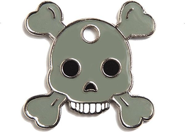 Trill Paws Skull & Bones Personalized Dog & Cat ID Tag slide 1 of 4