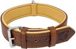 Riparo Heavy Duty K-9 Leather Standard Dog Collar, Brown, Small: 11-13.5 in neck, 3/4-in W slide 1 of 4