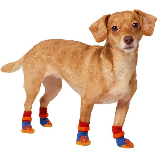 FRISCO Plaid NonSkid Dog Socks, Red, Size 6