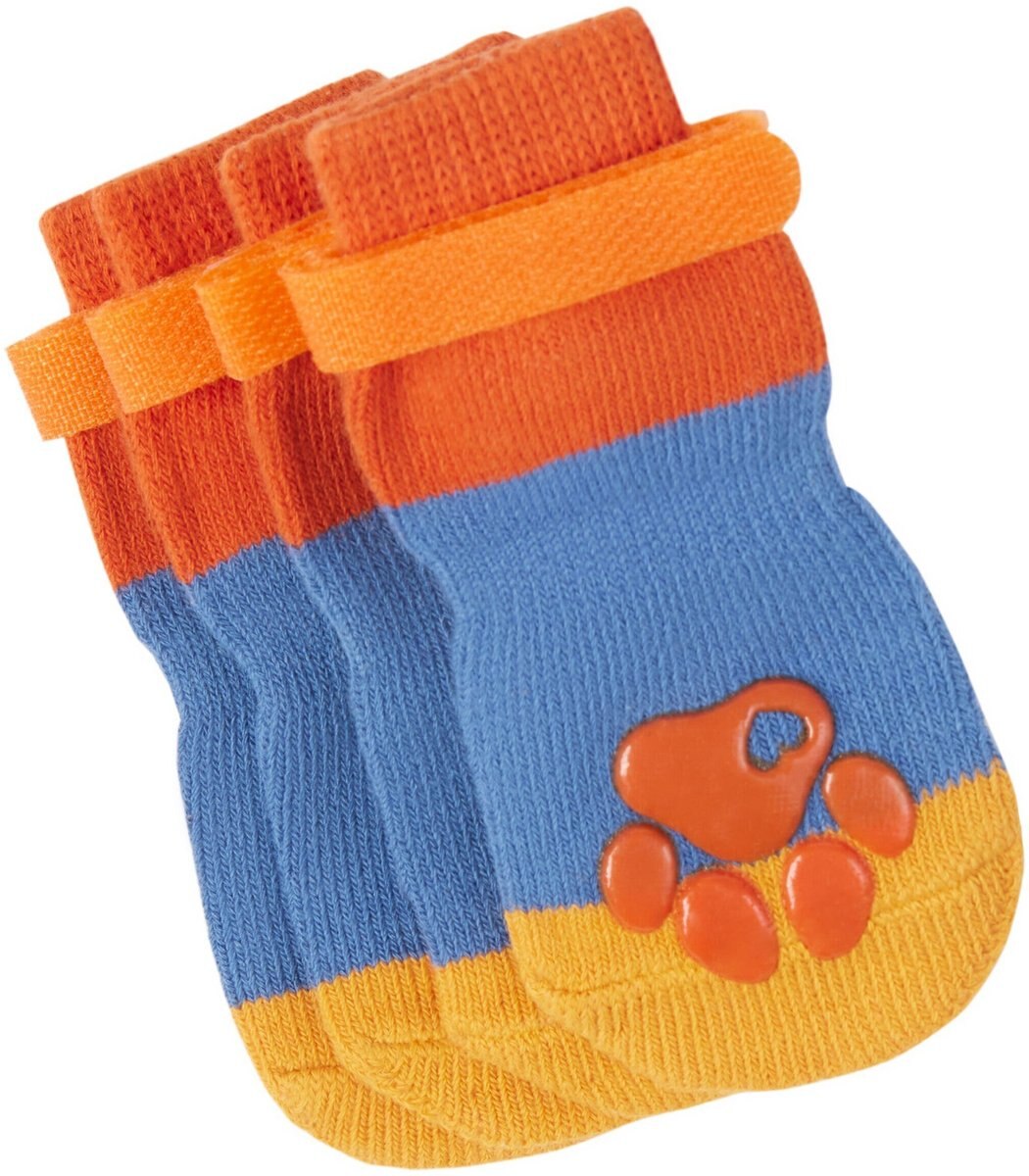 FRISCO NonSkid Colorblock Dog Socks, Size 3