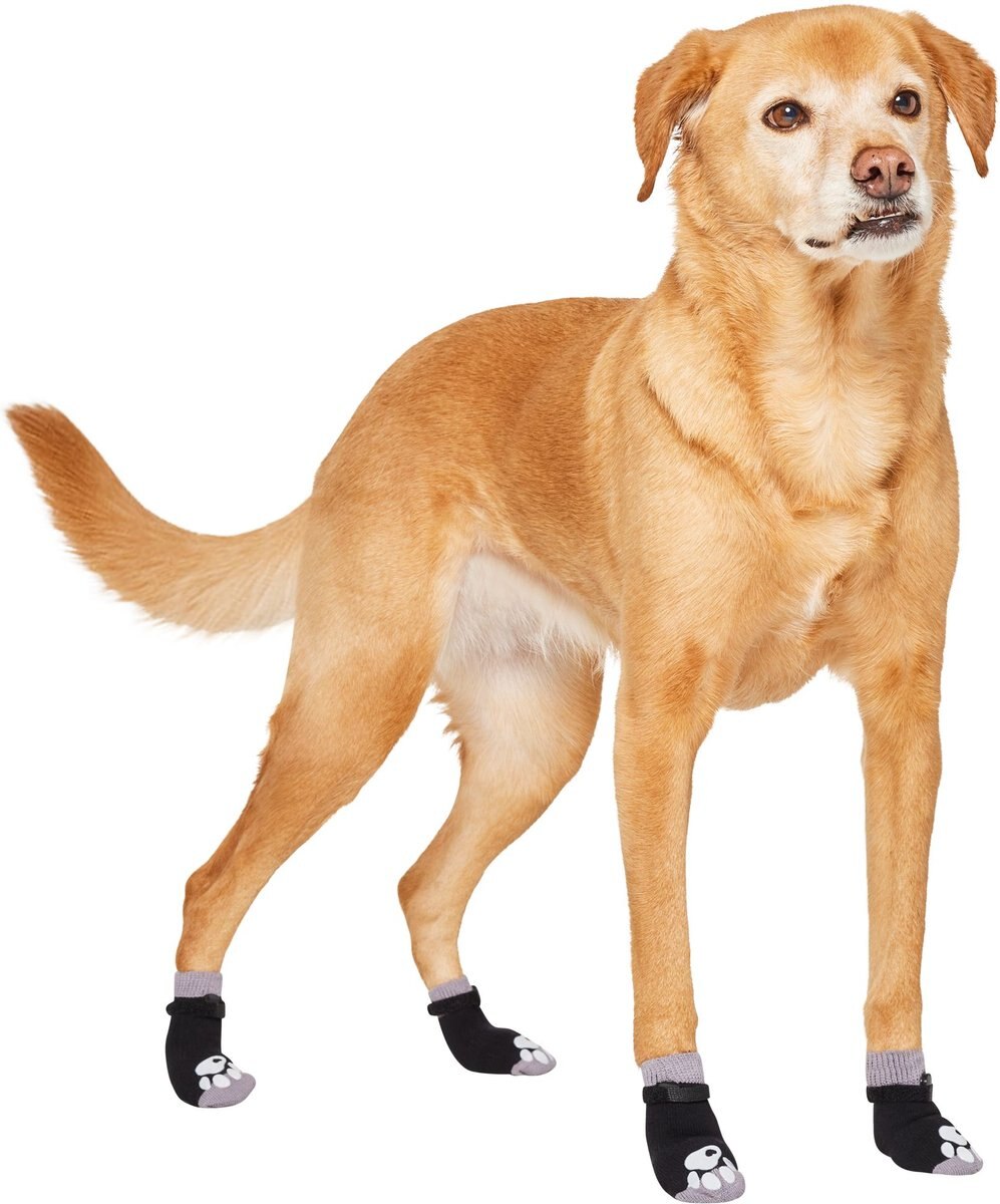 FRISCO NonSkid Dog Socks, Black, Size 4