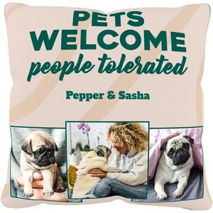 Frisco Personalized Funny Pet & Home Collage Throw Pillow, 16" x 16"