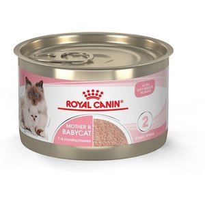 Royal Canin Feline Health Nutrition Mother & Babycat Ultra Soft Mousse in Sauce Canned Cat Food, 5.1-oz, case of 24