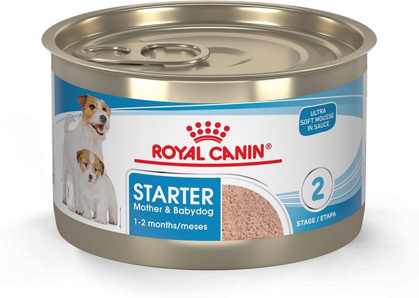 Royal Canin Size Health Nutrition Starter Mother & Babydog Mousse In Sauce Canned Dog Food, 5.1-oz, case of 24 slide 1 of 7