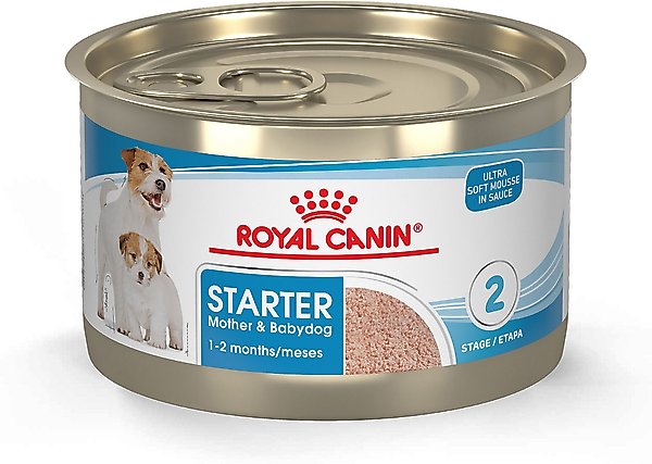 Royal Canin Size Health Nutrition Starter Mother & Babydog Mousse In Sauce Canned Dog Food, 5.1-oz, case of 24 slide 1 of 8