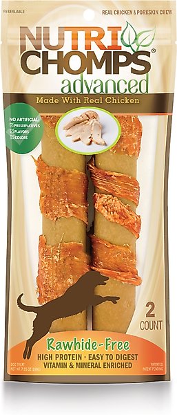 Nutri Chomps Advanced 8" Chicken Twists Dog Treats, 2 count slide 1 of 8