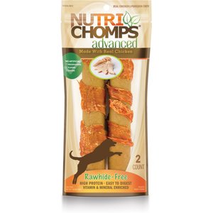 Nutri Chomps Advanced 8" Chicken Twists Dog Treats, 2 count