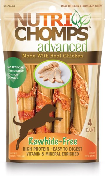 Nutri Chomps Advanced 6" Chicken Twists Dog Treats, 4 count slide 1 of 8