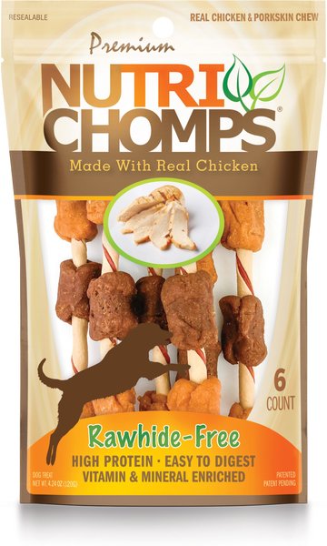 Nutri Chomps Chicken Kabobs Dog Treats, 6 count slide 1 of 9