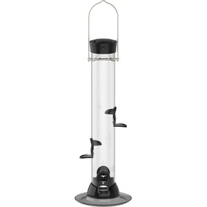 Droll Yankees Onyx Clever Clean Sunflower or Mixed Seed Bird Feeder, 18-in