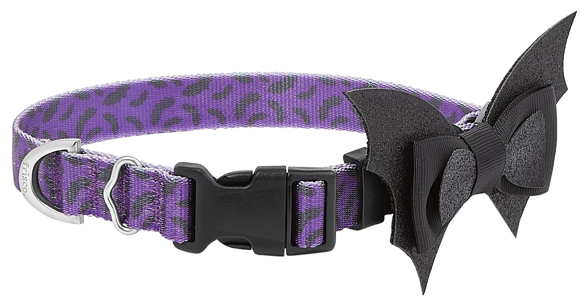 FRISCO Purple Bat Wing Dog Collar with Wings Customer Questions