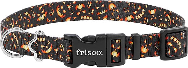 Frisco Scary Pumpkins Dog Collar, X-Small: 8 to 12-in neck, 5/8-in wide slide 1 of 4