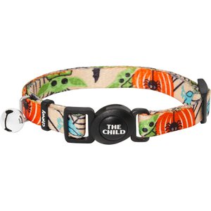 STAR WARS The Mandalorian The Child Pumpkin Cat Collar, 8 to 12-in neck, 3/8-in wide