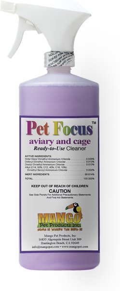 Mango Pet Pet Focus Ready-To-Use Bird Aviary & Cage Cleaner, 32-oz bottle slide 1 of 1