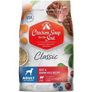 Chicken Soup for the Soul Beef & Brown Rice Recipe Adult Dry Dog Food, 13.5-lb bag