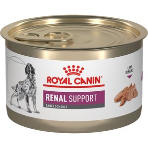 Royal Canin Veterinary Diet Adult Renal Support Early Consult Loaf in Sauce Canned Dog Food, 5.2-oz, case of 24