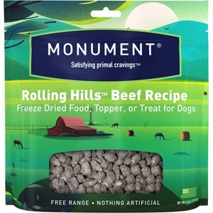Monument Rolling Hills Beef Recipe Freeze-Dried Dog Food, 4.2-oz bag